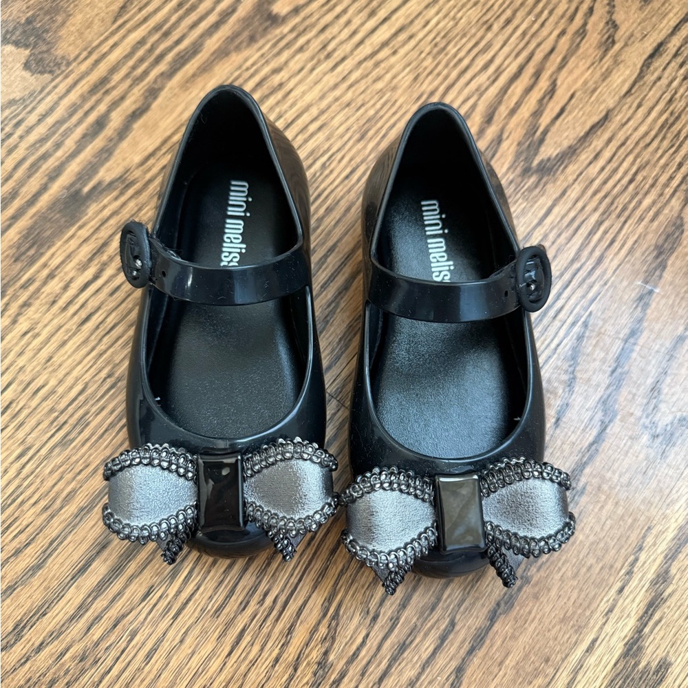 NEW Mini Melissa Black Sweet Love IV Mary Jane Jelly Shoes Sz. 7